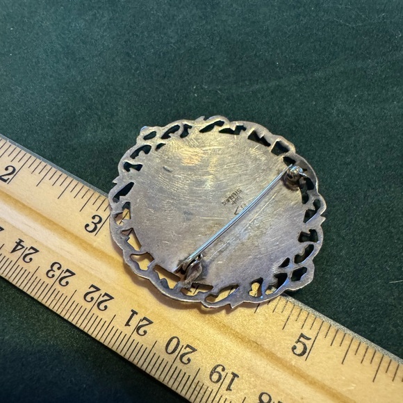 Vintage Sterling Silver & Black Enamel Siam Dancer Brooch - Picture 7 of 9